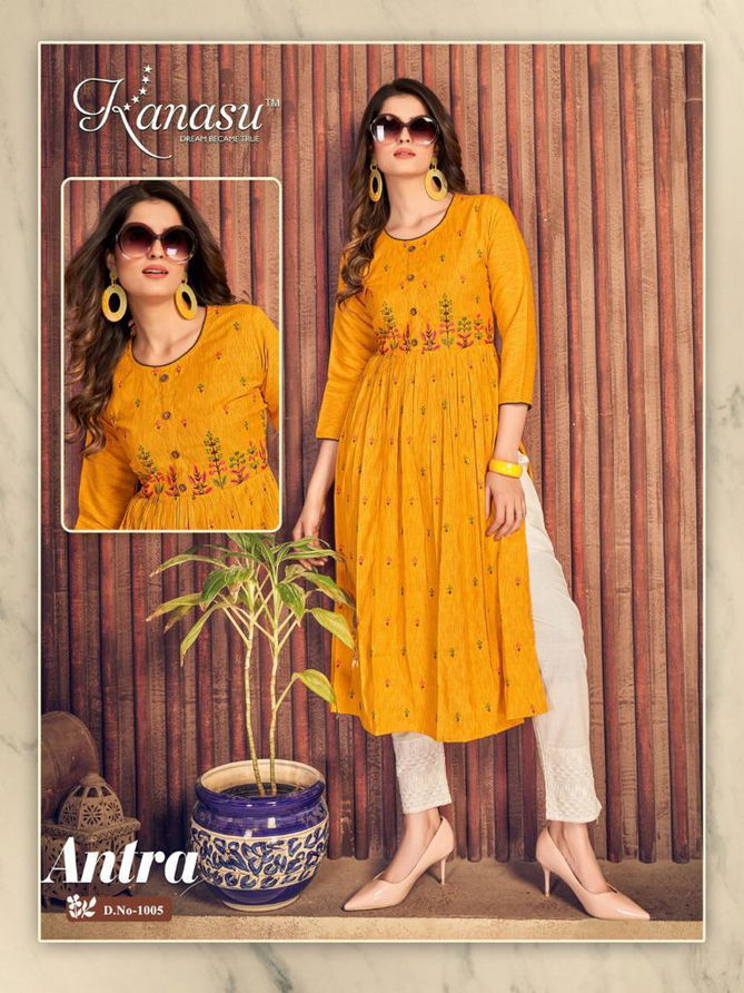 Kanasu Antra New Latest Ethnic Wear Designer Kurti Collection